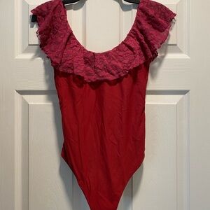 Chelsea28 Capri Ruffle Lace Bathing Suit New